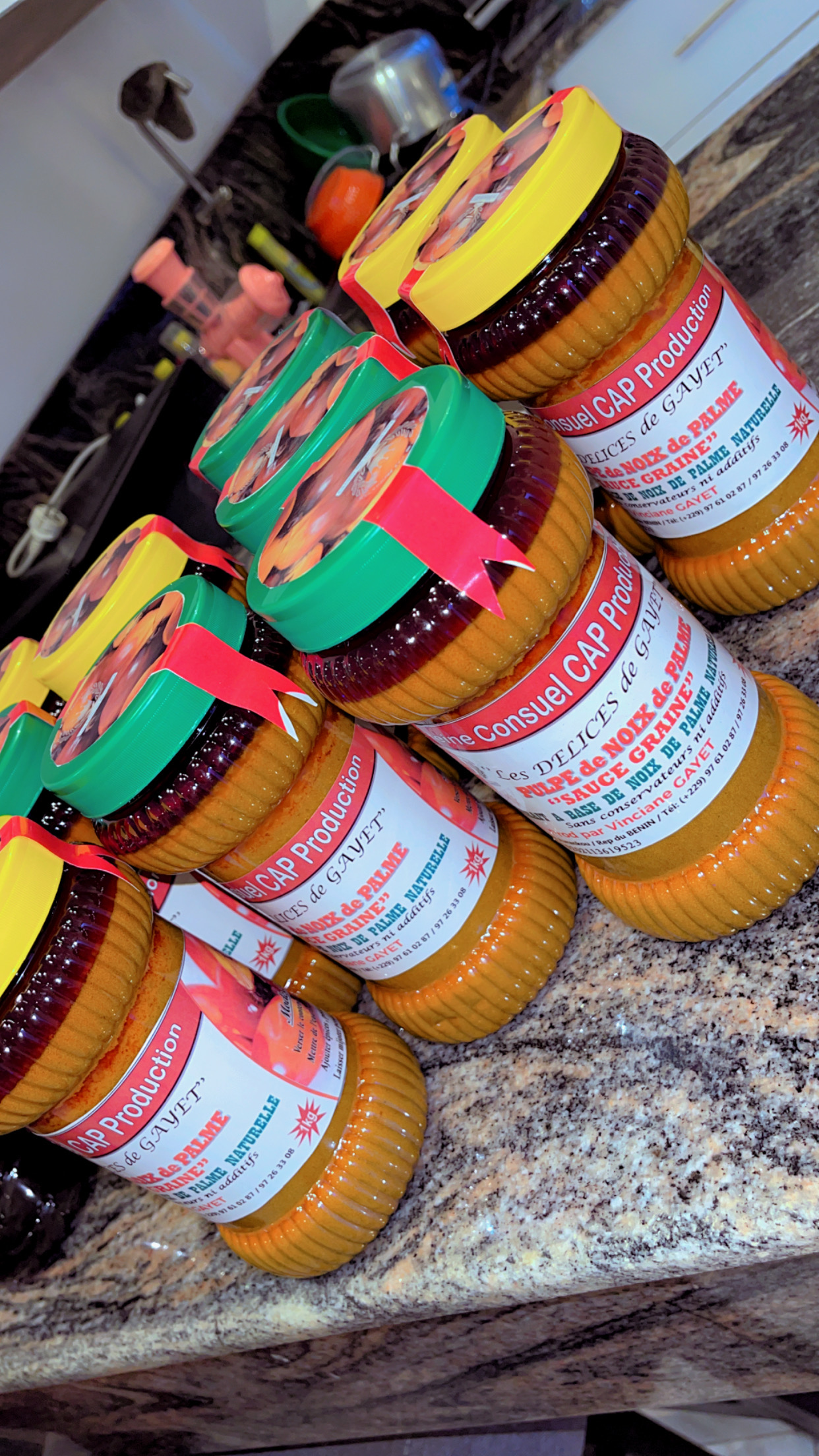 Purée de noix de palme